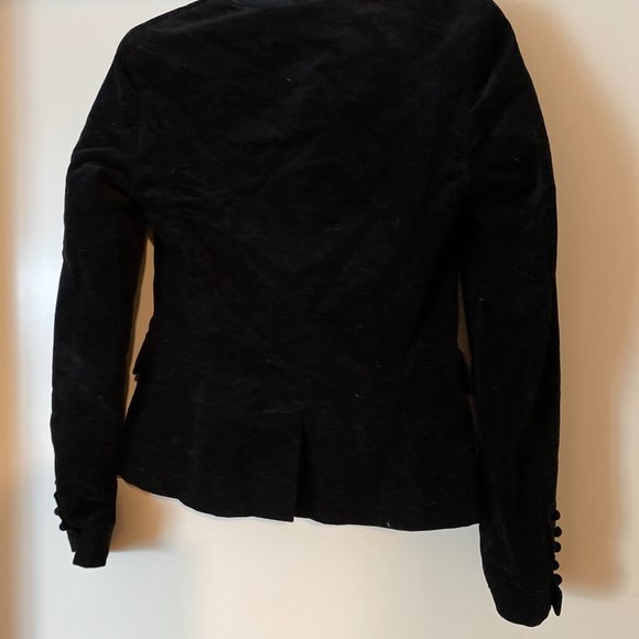 RACHEL Rachel Roy Black Velvet Fitted Blazer - Picture 2 of 3